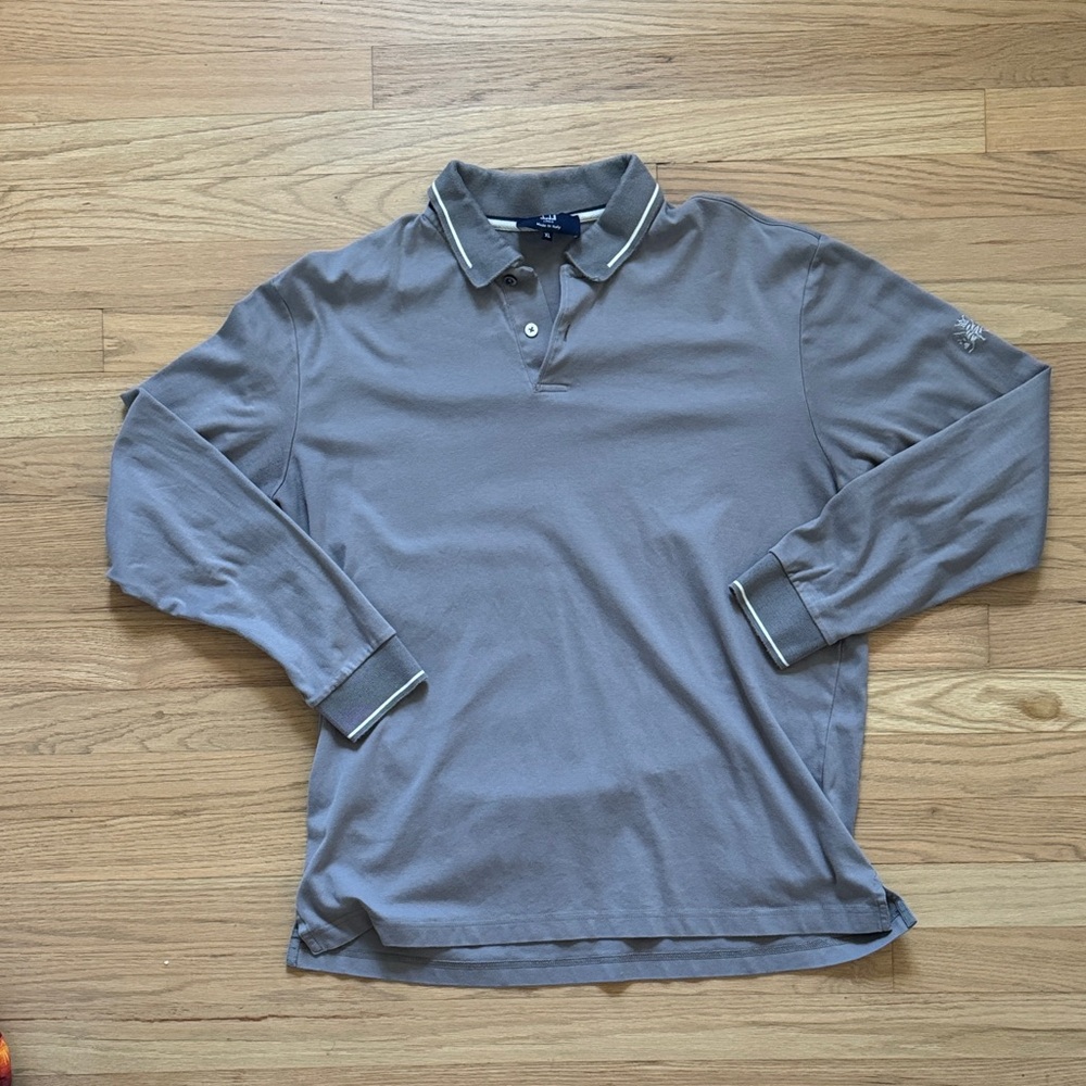 Dunhill Links Gray Long Sleeve Polo